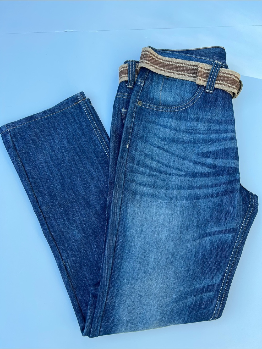 32x30 Paper Denim & Cloth Men's Blue Slim Straight Jeans